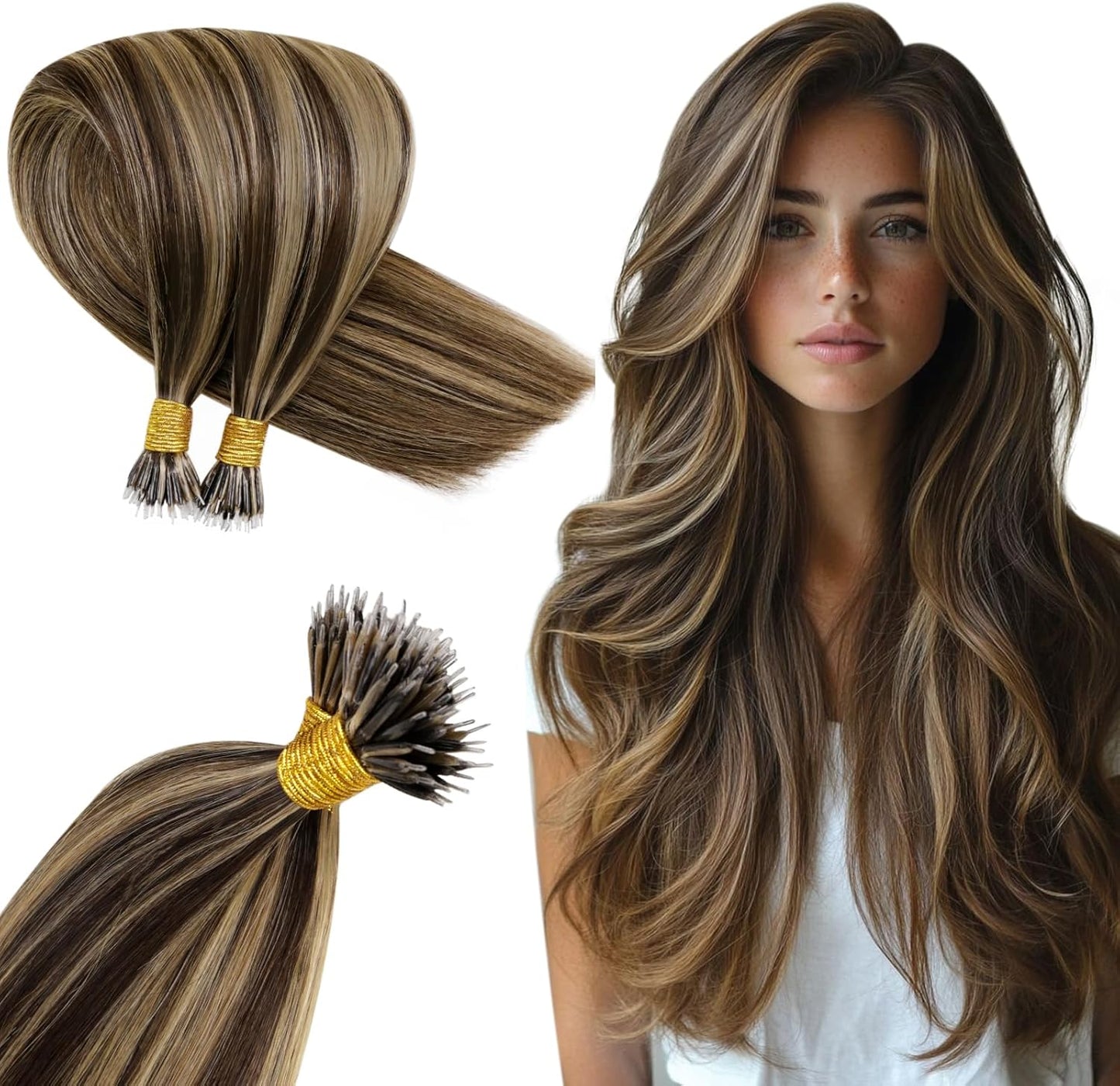 Luxury Nano Ring Hair Extensions #4/27 (100g)