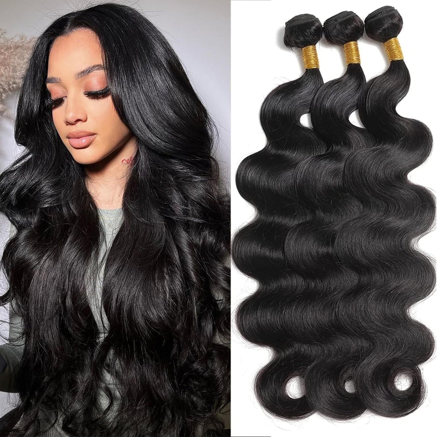 Peruvain Virgin Hair Hair Extensions 3 Bundle Deals