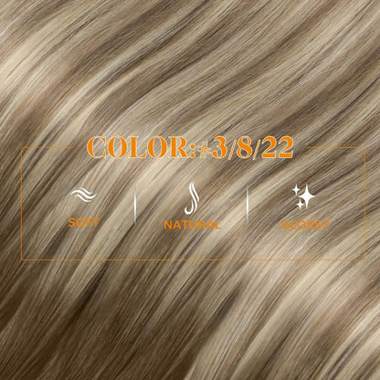 Luxury Nano Ring Hair Extensions (100g) Colour #3/8/22
