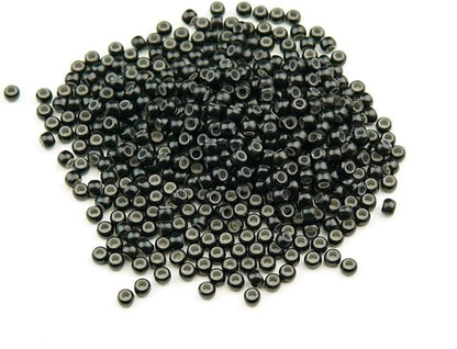 Nano Rings Silicone Lined 3mm Hair Extension Beads Black